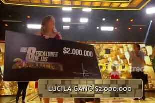 Lucila ganó los 2 millones en Los 8 escalones y accedió volver para intentar duplicar el monto