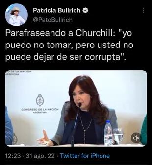 El tuit de Patricia Bullrich