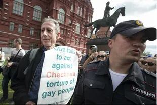 Marcha contra las torturas a los gays en Chechenia