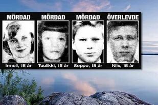 Las fotos de Maila Irmeli Björklund, Anja Tuulikki Mäki, Seppo Antero Boisman y Nils Wilhelm Gustafsson, las víctimas del asesino del lago Bodom