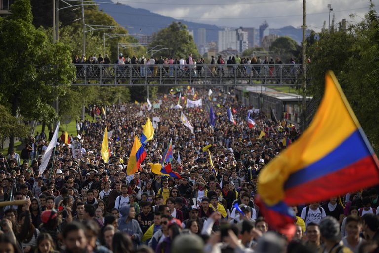 En Colombia hubo protestas contra el presidente Iván Duque a fin de noviembre pasado