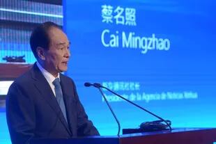 El presidente de la agencia de noticias oficial china, Xinhua, Cai Mingzhao.