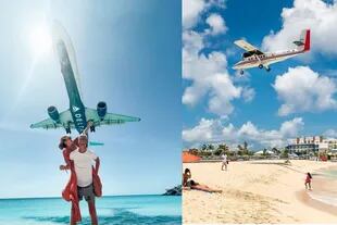 El aeropuerto de la isla caribeña de San Martín es famoso en redes sociales