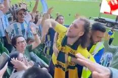 Un hincha australiano discutió a los gritos con cientos de simpatizantes argentinos que no dejaban de cantar
