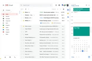 El nuevo diseño de Gmail permite ver el calendario a al lado de la Bandeja de entrada
