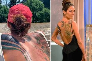 En los últimos años Juana Viale sumó otro tatuaje a su espalda, que combina tres tintas