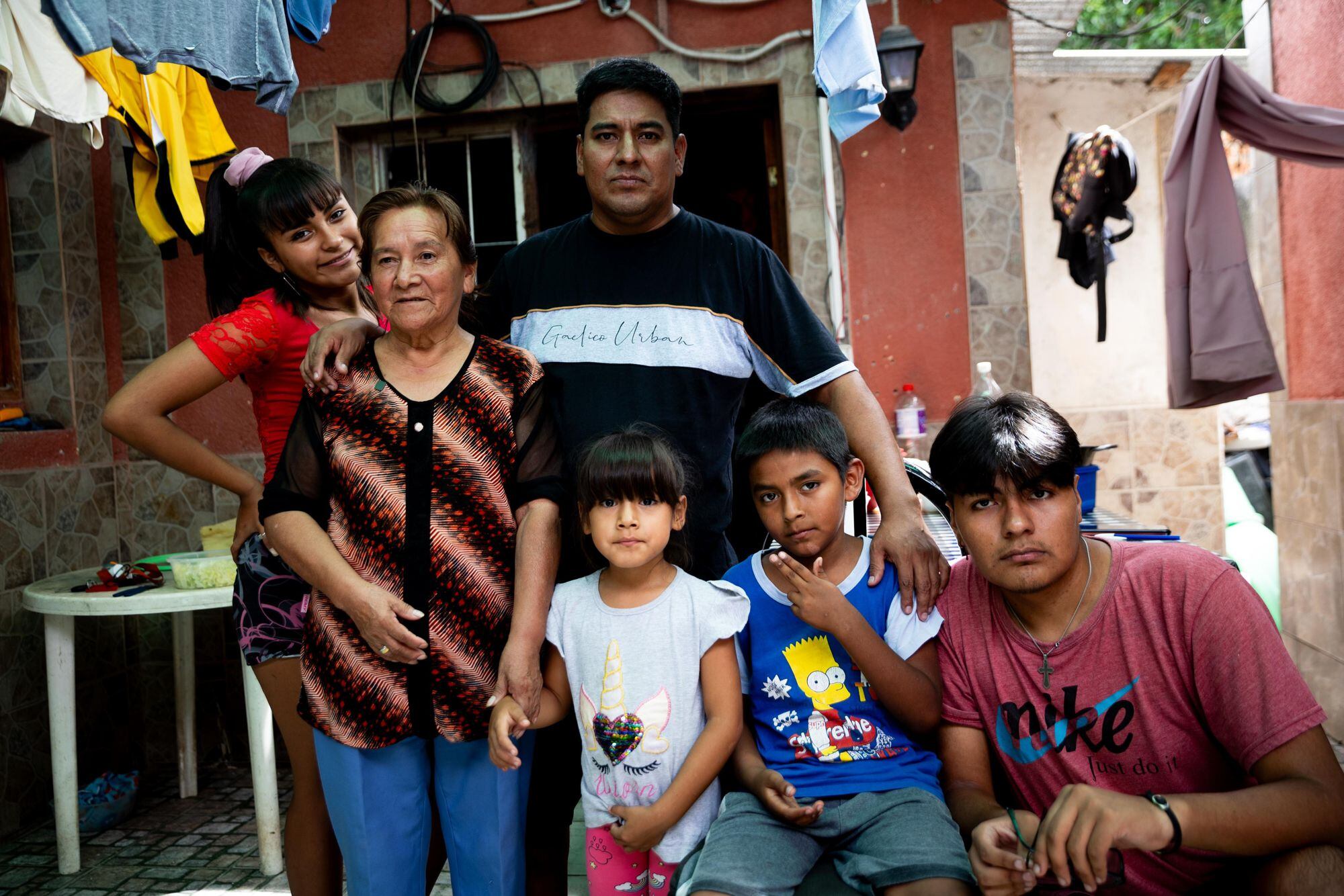 Roque Villegas y su familia