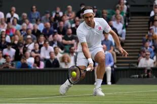 Roger Federer, en julio pasado en Wimbledon, donde disputó su último partido oficial: cayó en los cuartos de final ante el polaco Hubert Hurkacz.