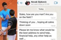 El conmovedor gesto de Djokovic con un amigo que se va al frente de batalla en Ucrania