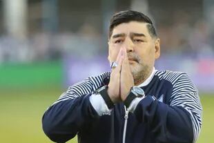 Diego Maradona, cuando era el entrenador de Gimnasia de La Plata