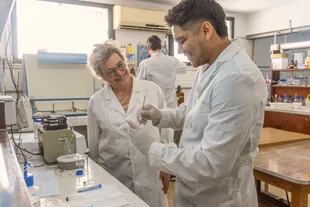 Giacomelli, en el laboratorio