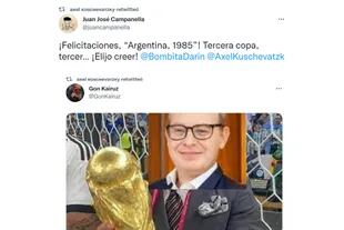 El mensaje de Juan José Campanella que retuiteó Axel Kutchevasky por la nominación de Argentina, 1985 a los Oscar