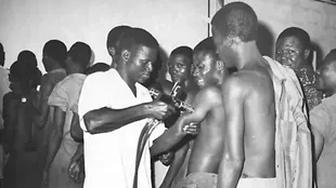 A historic vaccination campaign, especially in less resourced areas, succeeded in eradicating smallpox in 1980.