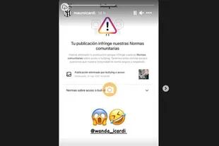 Mauro Icardi fue censurado en Instagram por llamar "perra" a su pareja Wanda Nara