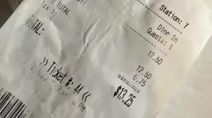 The food cost $13 and he bought 3000. Left a tip