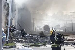 Incendio en un predio fabril en Avellaneda