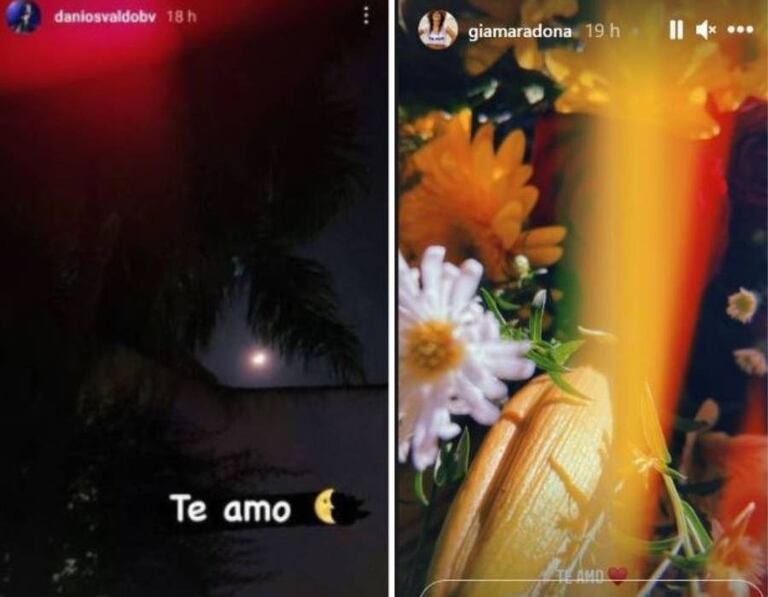 Los mensajes coincidentes de Osvaldo -que posteó primero- y Gianinna Maradona -publicó unas horas más tarde- abonaron los rumores de un romance entre ellos