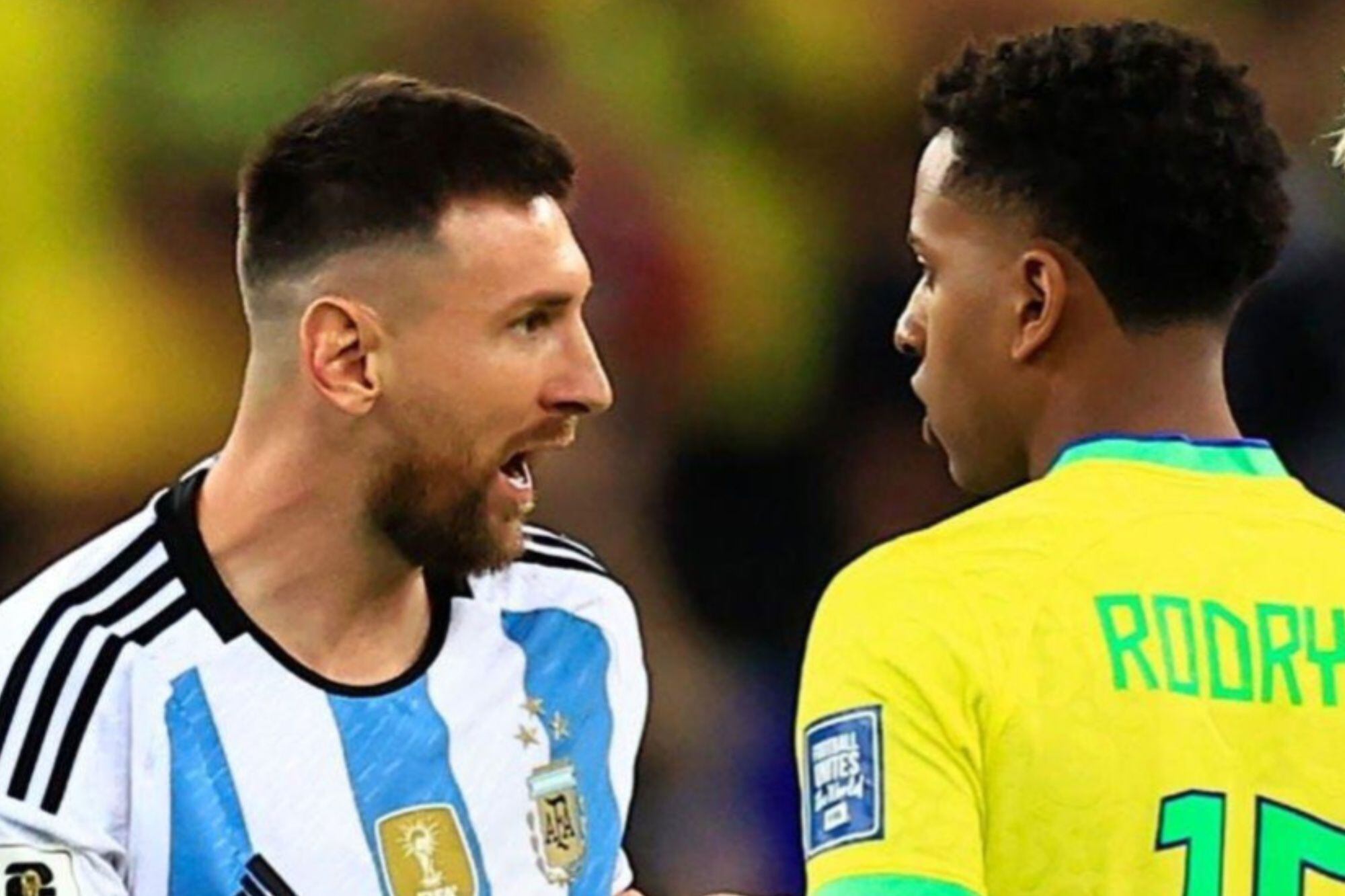A Rodrygo le preguntaron por su cruce con Messi en el partido de Argentina ante Brasil y su respuesta hizo reír a todos