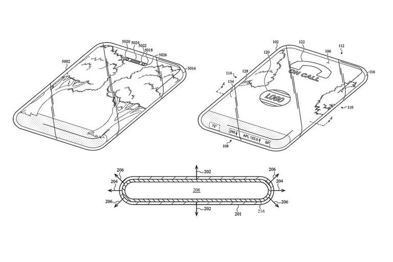 Así luce el iPhone de cristal según una patente presentada por Apple