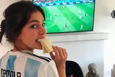 La novia de Leonardo DiCaprio, Camila Morrone, festejó el triunfo de Argentina