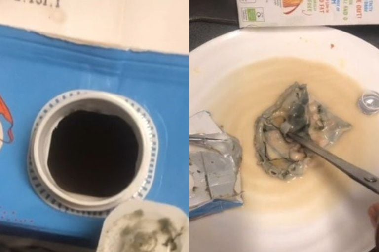 Una mujer compró una leche de almendras y reveló en redes sociales lo que vio en el envase