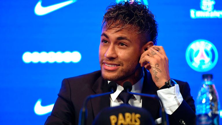 Neymar, en su presentación