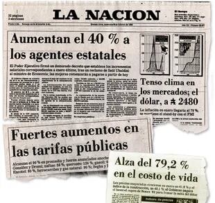 Durante los primeros meses del gobierno de Carlos Menem la inflación se mantuvo en niveles muy altos 