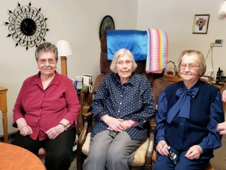 Las tres hermanas de más de cien años siempre fueron muy unidas
