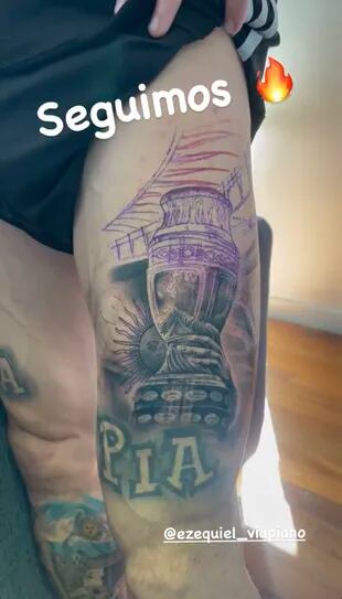 Los detalles del tatuaje de Di María sobre la Copa América