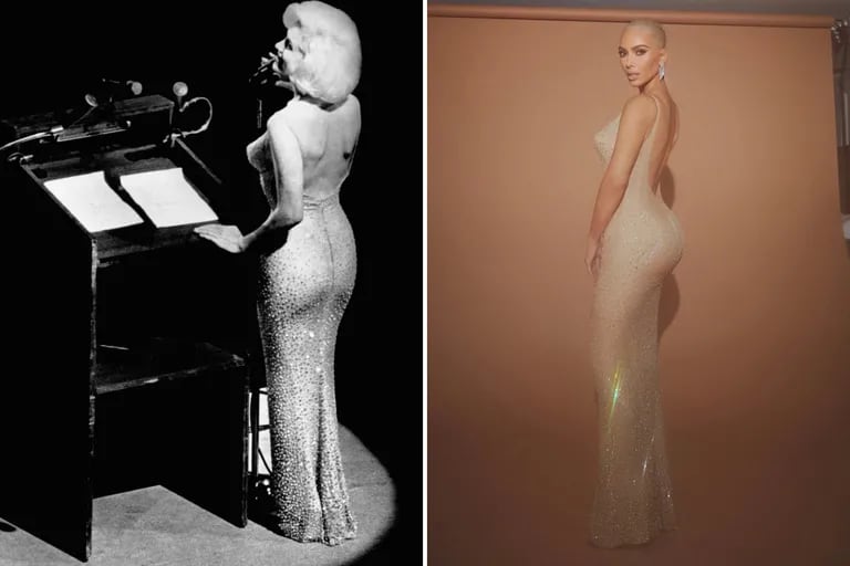 Marilyn Monroe 1962 - Kim Kardashian 2022