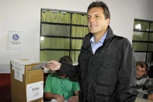 Sergio Massa, al momento de la votación
