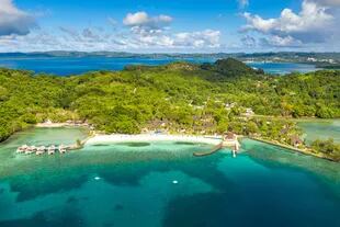 Una playa en Micronesia
