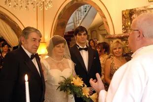 Olga Garaventa, en el día de su casamiento con Sandro