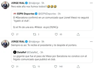 Jorge Rial se comparó con Lionel Messi