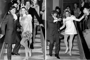Sharon Tate y Roman Polanski luego de su casamiento