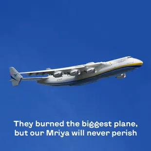 El mensaje de Ucrania: "Ellos quemaron el avión más grande, pero nuestro Sueño nunca morirá".