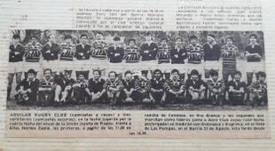 Una postal del equipo de Minera Aguilar Rugby Club
