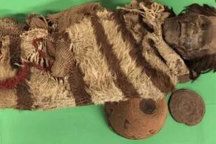Una de las momias de 2000 años encontradas en la provincia de San Juan, Argentina