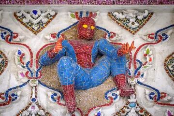 El hombre araña también tiene su lugar de privilegio en el templo