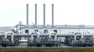 Estación receptora del gasoducto Nord Stream 2, cerca de Lubmin, Alemania, marzo de 2022.