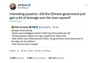 Los comentarios de Jeff Bezos sobre la compra de Twitter