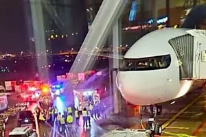 Alerta en el avión: un pasajero abrió la puerta de cabina y se tiró al vacío, pero sólo sufrió lesiones