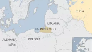 Kaliningrado se sitúa entre Polonia y Lituania, dos países de la OTAN