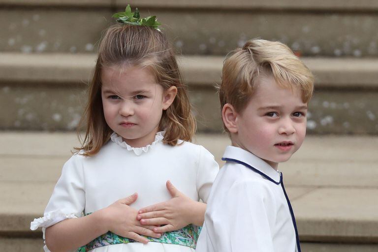 La princesa Charlotte y el príncipe George 