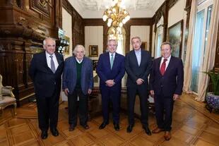 Alberto Fernandez Meets With Former President Rodriguez Zapatero, Mujica, Cerezo And Samper