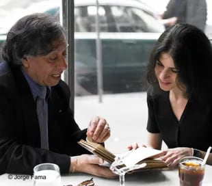 Héctor Zaraspe y Paloma Herrera en el restaurante de Nueva York Il violino