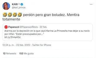 Karina La Princesita apuntó contra algunos medios de comunicación