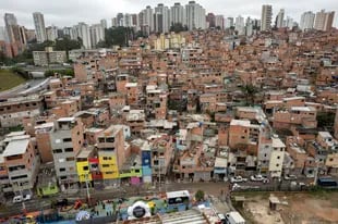 La favela de Paraisopolis en Sao Paulo, Brasil, el 16 de septiembre del 2021. (AP foto/Andre Penner)