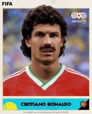 Así hubiese lucido Cristiano en el '86, según la FIFA