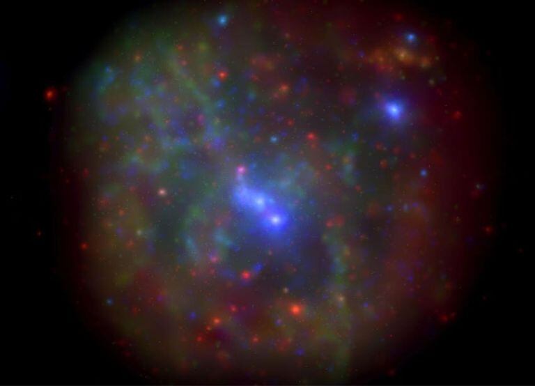 12-01-2022 Esta imagen de rayos X del centro galáctico fusiona todas las observaciones de Swift desde 2006 hasta 2013. Sagitario A está en el centro. POLITICA INVESTIGACIÓN Y TECNOLOGÍA NASA/SWIFT/N. DEGENAAR